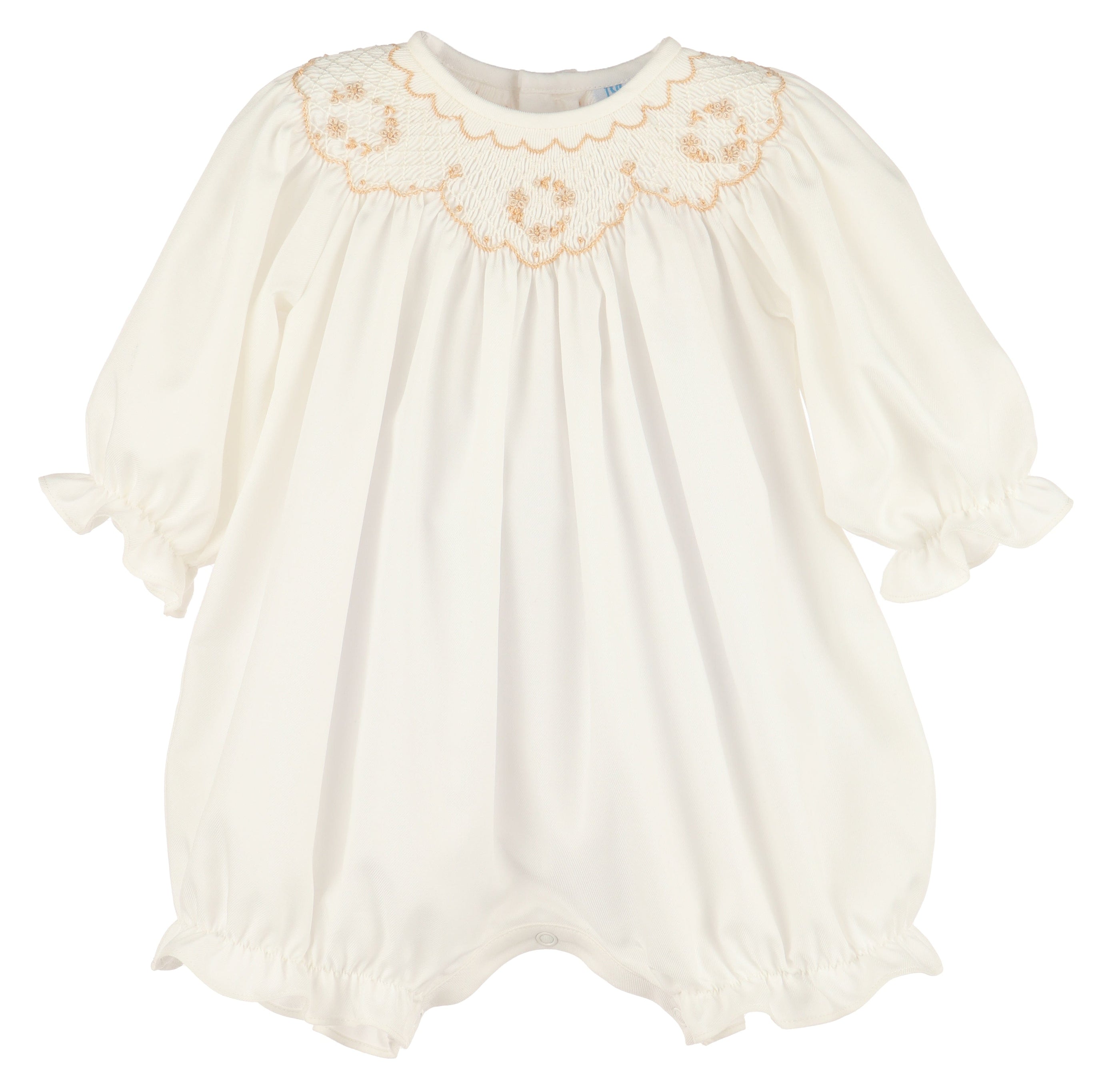 Casero & Associates Classic Smock Bubble, lvory - Little Miss Muffin Children & Home