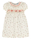 Casero & Associates Plumetti Floral Smock Dress, Pink - Little Miss Muffin Children & Home