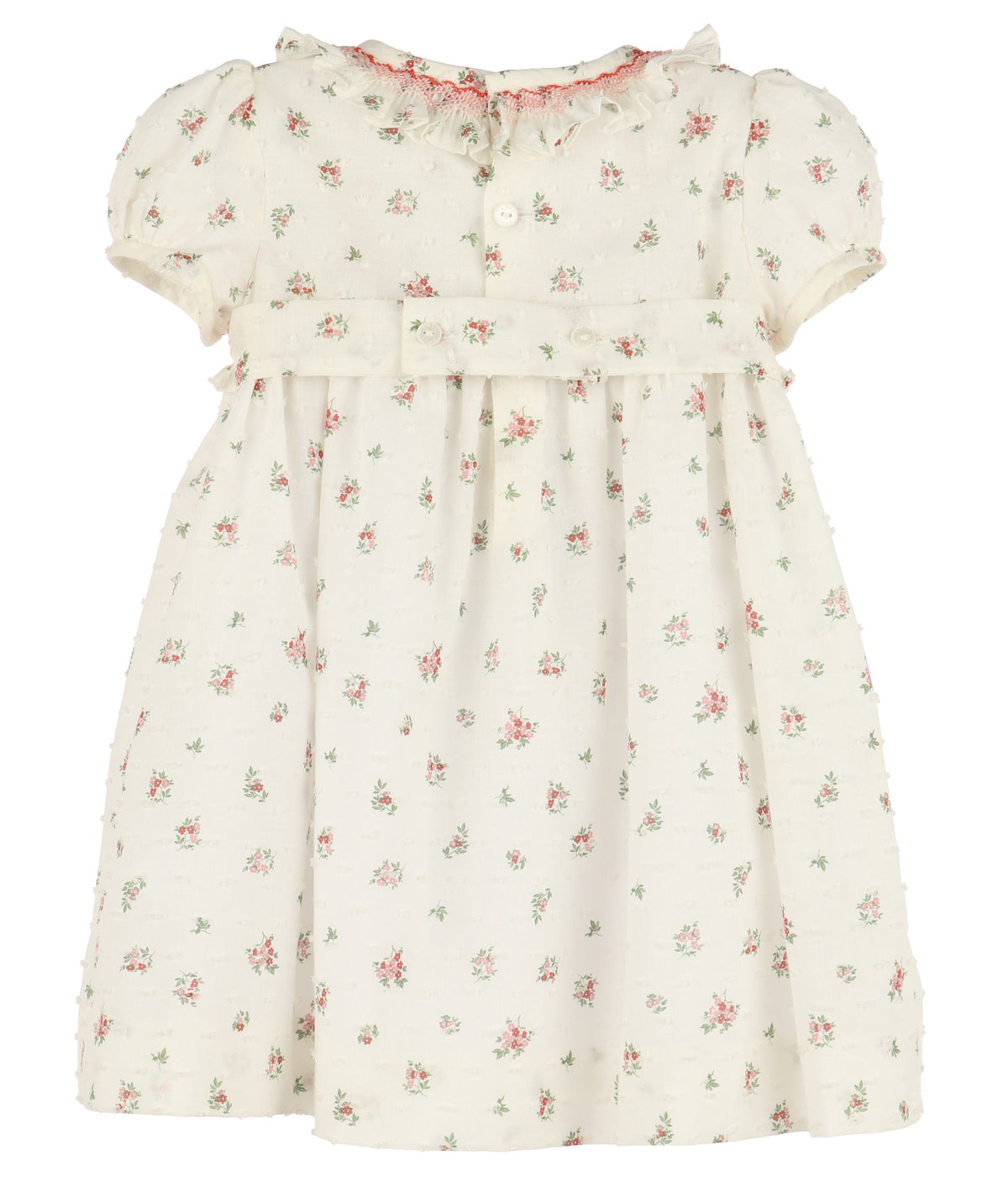 Casero & Associates Plumetti Floral Smock Dress, Pink - Little Miss Muffin Children & Home