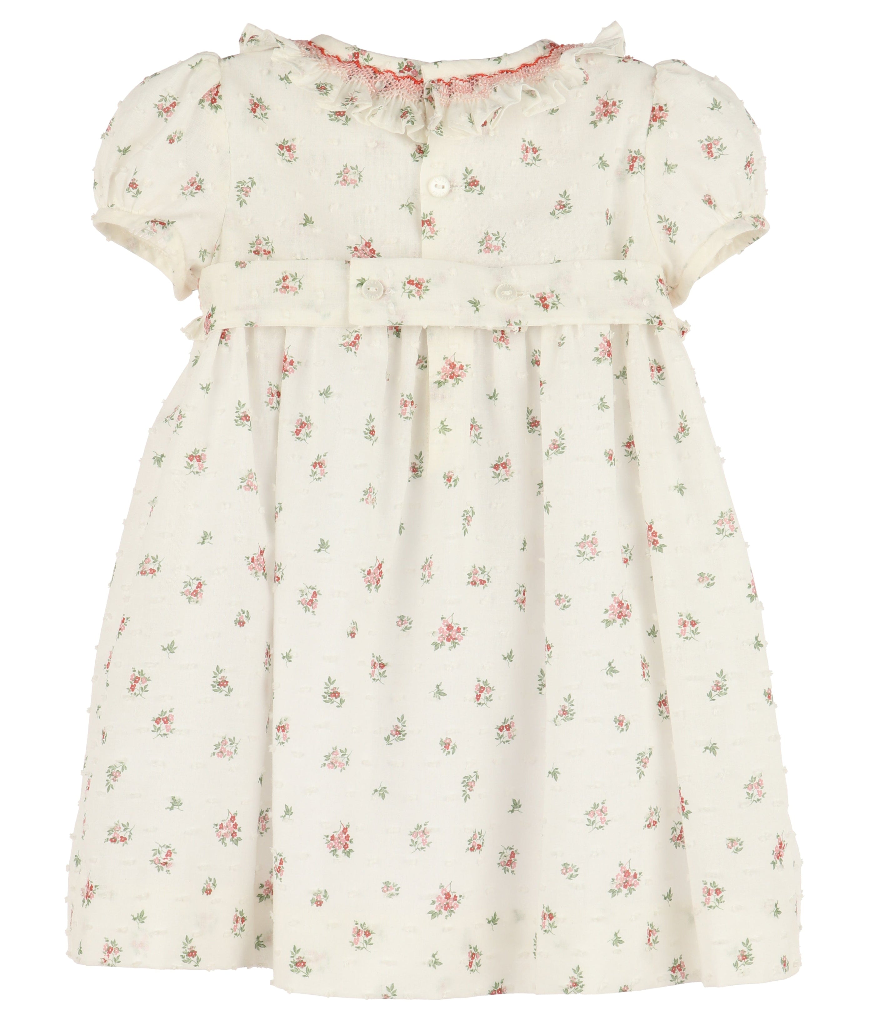 Casero & Associates Plumetti Floral Smock Dress, Pink - Little Miss Muffin Children & Home