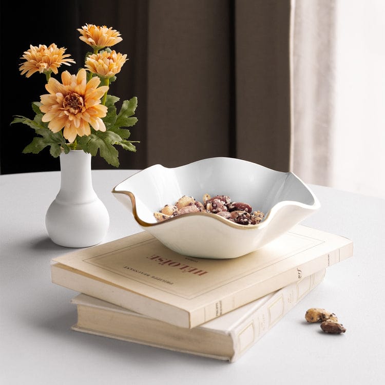 Beatriz Ball Encanto Carola Small Round Bowl, Cream & White - Little Miss Muffin Children & Home