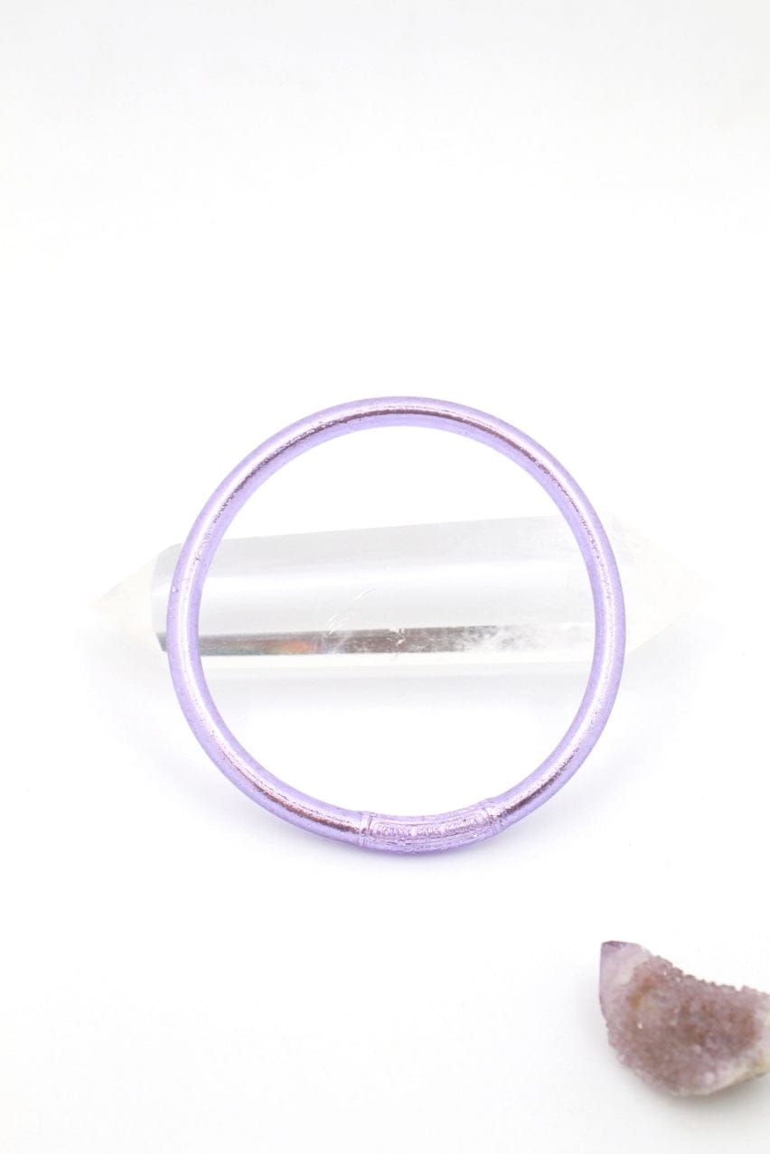 Single Rainbow Thai Buddhist Temple Bracelet, Mantra Bangle, Lavender