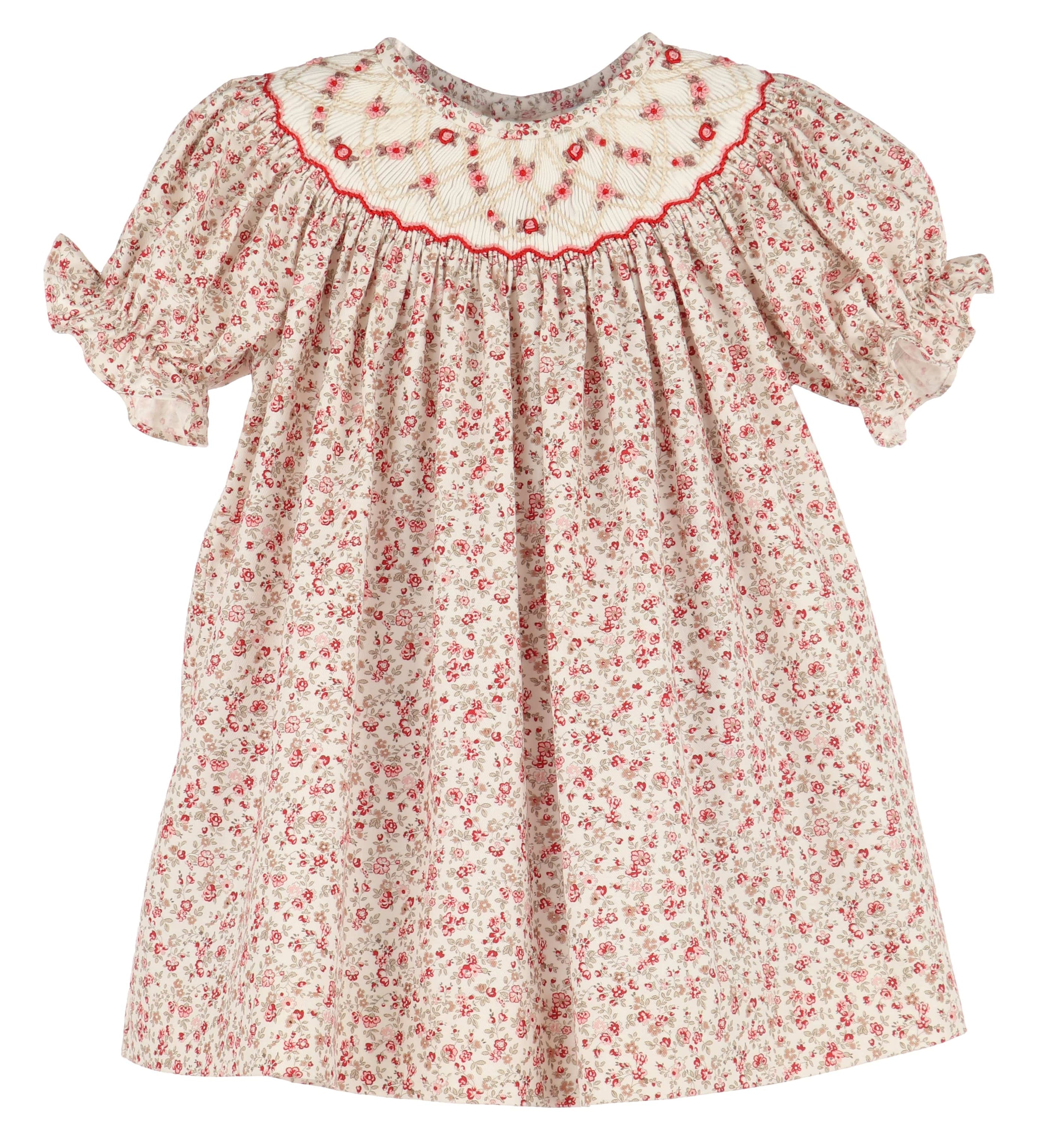 Casero & Associates Mulberry Floral Bishop, Red - Little Miss Muffin Children & Home