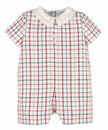 Casero & Associates Tattersall Boy Romper, Green - Little Miss Muffin Children & Home