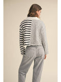 Miou Muse Miou Muse Combo Striped Long Sleeve Cropped Knit Top - Little Miss Muffin Children & Home