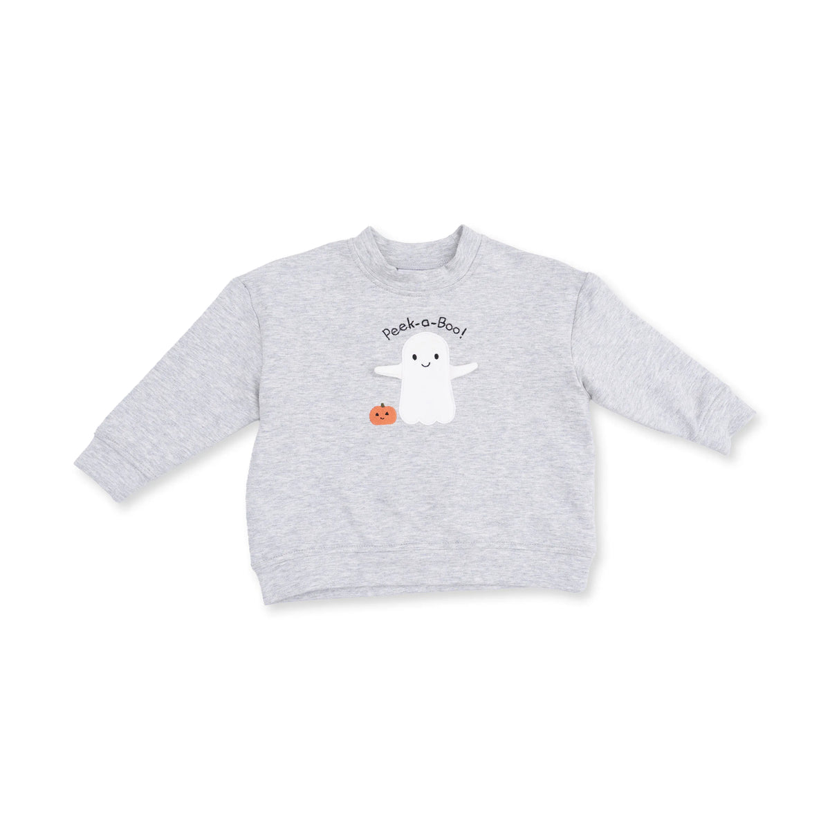 Gray ghost print drop sleeve sweatshirt by Angel Dear