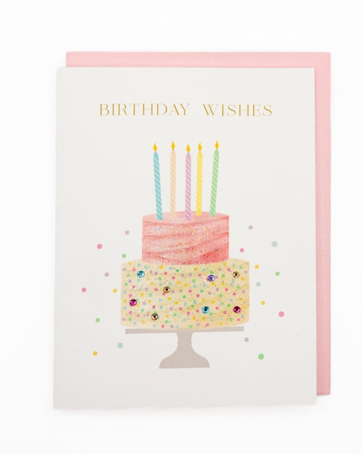 Lavender Vines 'Cake Wishes' Birthday Cake Greeting Card - Little Miss Muffin Children & Home