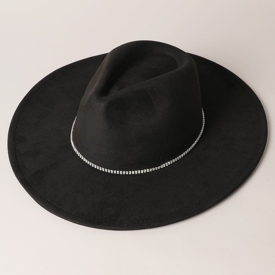 Fashion City Suede Fedora Hat in Black - Little Miss Muffin Children & Home