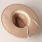 Suede Fedora Hat in Taupe