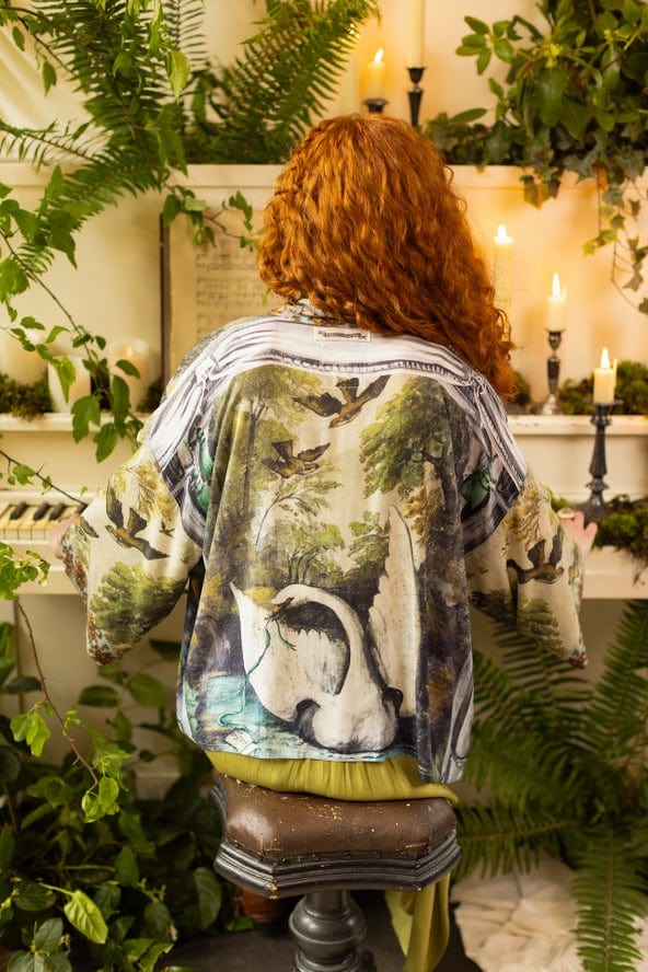 Market of Stars Market of Stars Theatre of Dreams Pixie Duster Cropped Kimono with Swan - Little Miss Muffin Children & Home