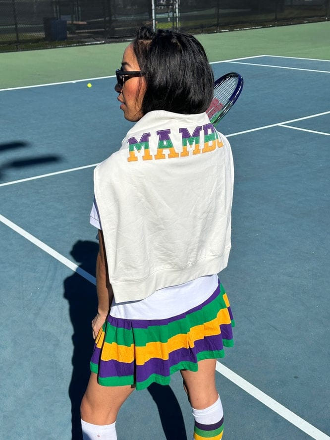 Mardi Gras Creations Mardi Gras Creations French Terry Adult Vintage MAMBO Shirt - Off-White - Little Miss Muffin Children & Home