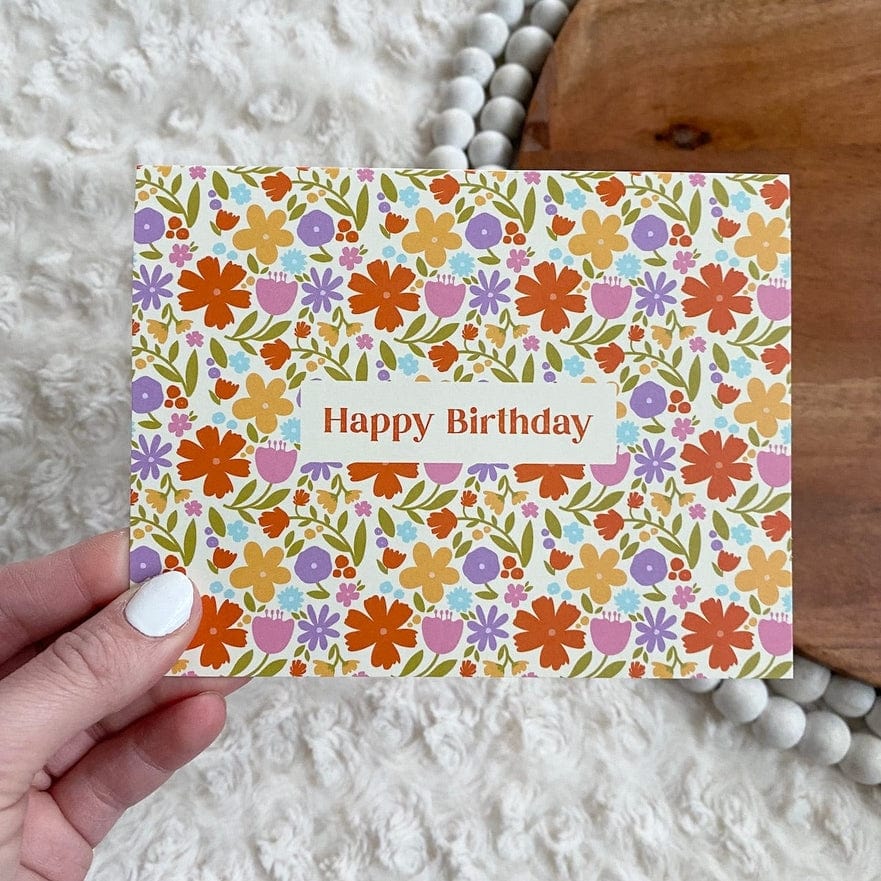 Big Moods Big Moods "Happy Birthday" Floral Greeting Card - Little Miss Muffin Children & Home
