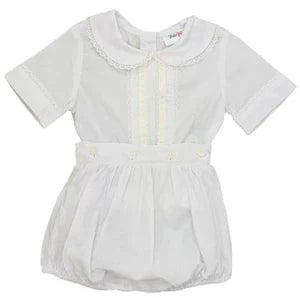 Lulu Bebe Lulu Bebe Lace Trimmed Patrick Button On Bloomer Set - Little Miss Muffin Children & Home