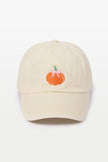 David and Young Fall Pumpkin Embroidered Baseball Cap in Beige - Little Miss Muffin Children & Home