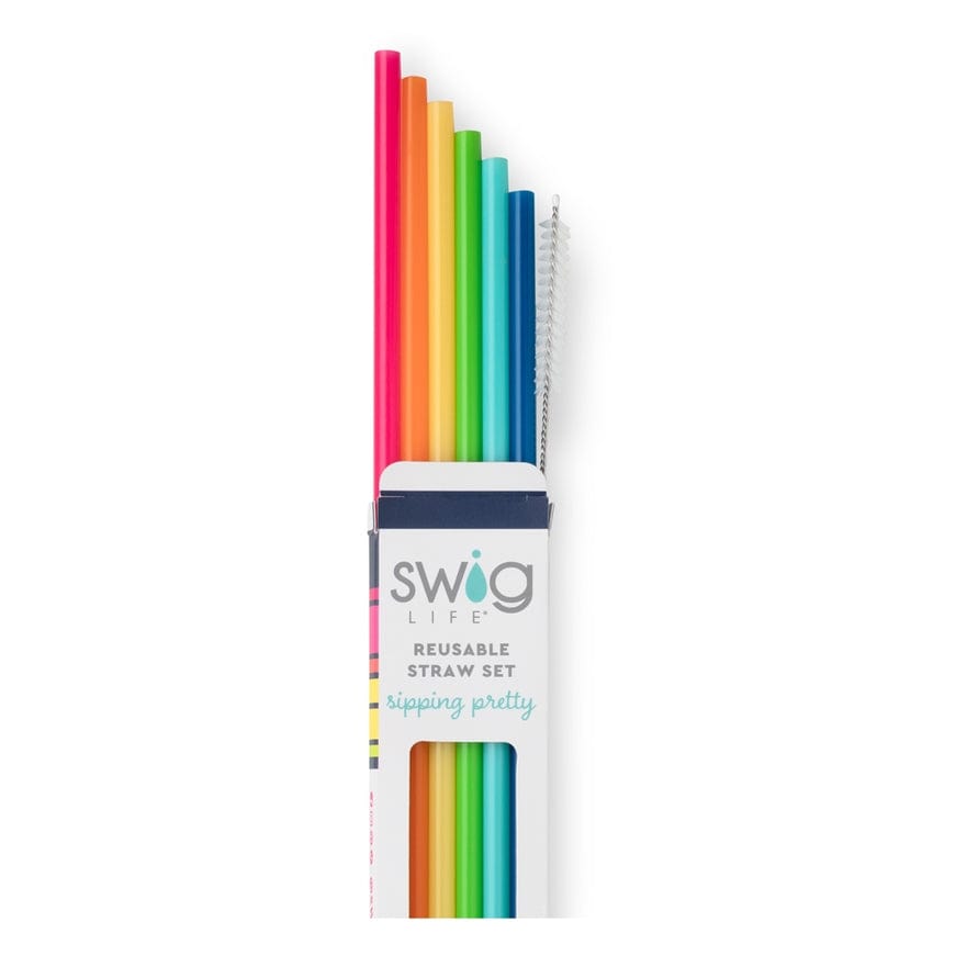 Swig Life Swig Life Rainbow Reusable Straw Set - Little Miss Muffin Children & Home