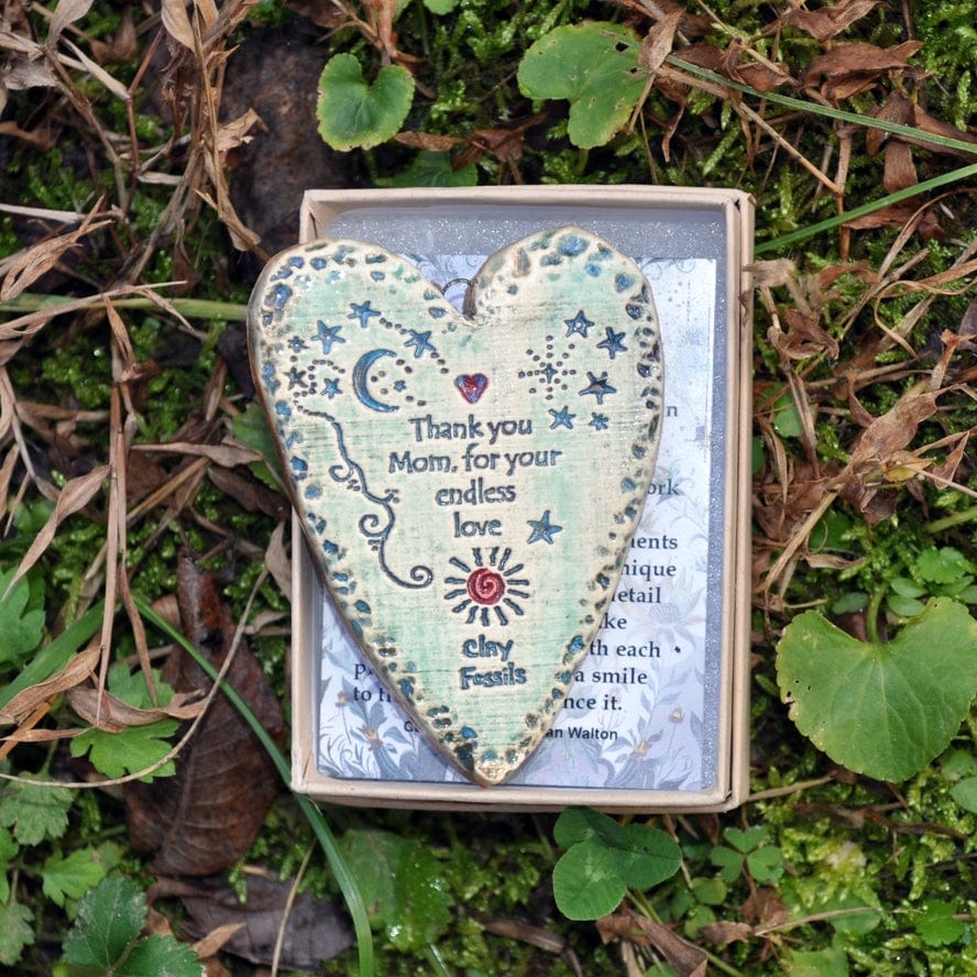 Clay Fossils Clay Fossils Mom Endless Love Handmade Pottery Heart Memento - Little Miss Muffin Children & Home