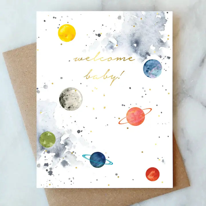 Space Baby New Mom Baby Greeting Card