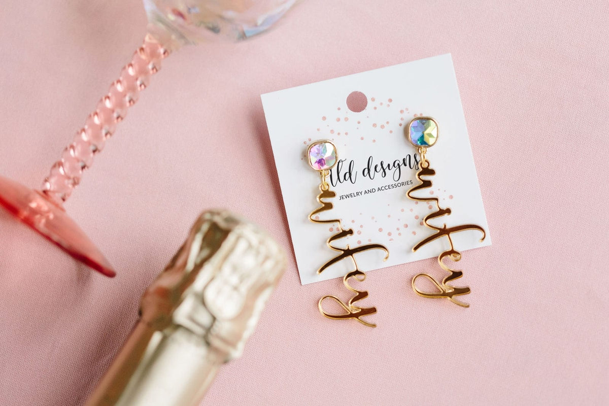 TLD Designs TLD Designs Iridescent Wifey Earrings - Little Miss Muffin Children & Home
