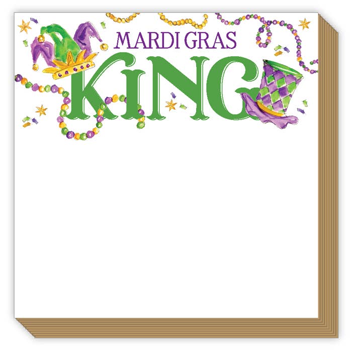 mardi gras king deluxe note pad