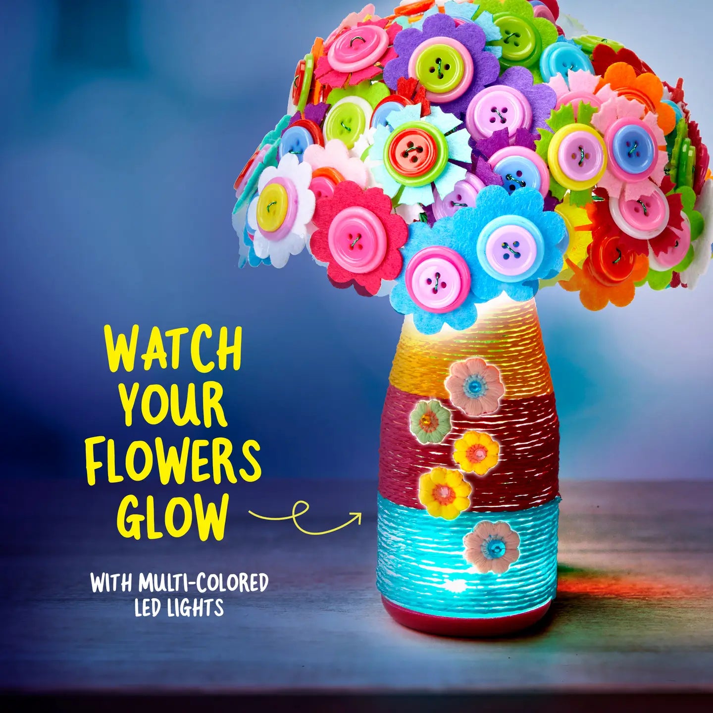 Light Up Button Flower Craft Kit