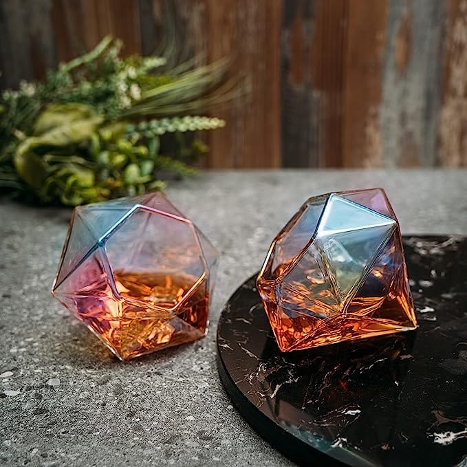 diamond whiskey glass