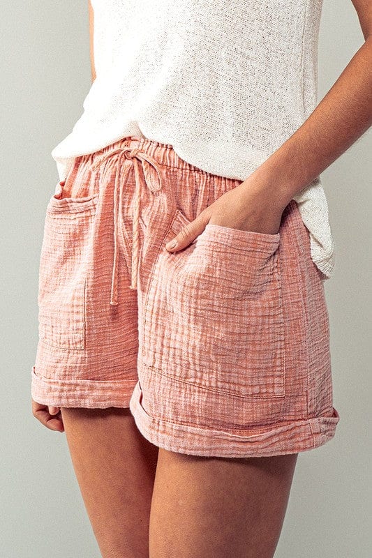 Urban Daizy Urban Daizy Mineral Washed Gauze Shorts - Little Miss Muffin Children & Home