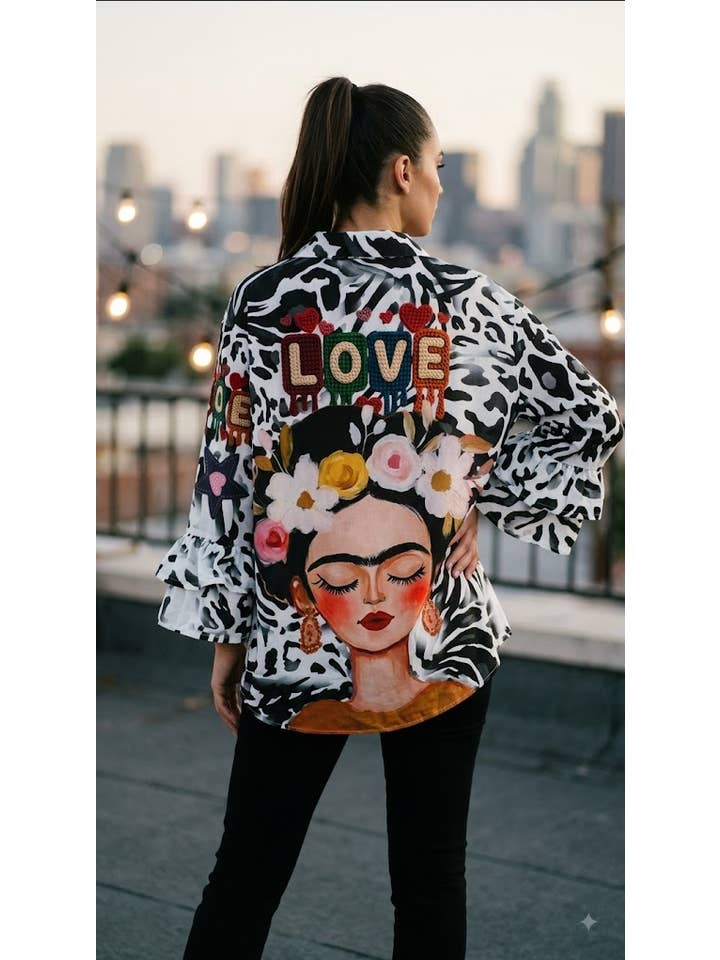 Frida Love Animal Print Shirt
