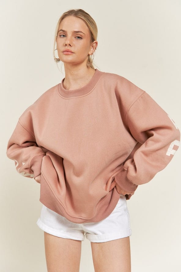 Jade by Jane Jade by Jane Be Yourself Sweatshirt in Camel - Little Miss Muffin Children & Home