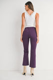 Just Black Denim High Rise Crop Flare in Purple