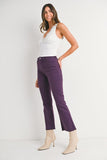 Just Black Denim High Rise Crop Flare in Purple