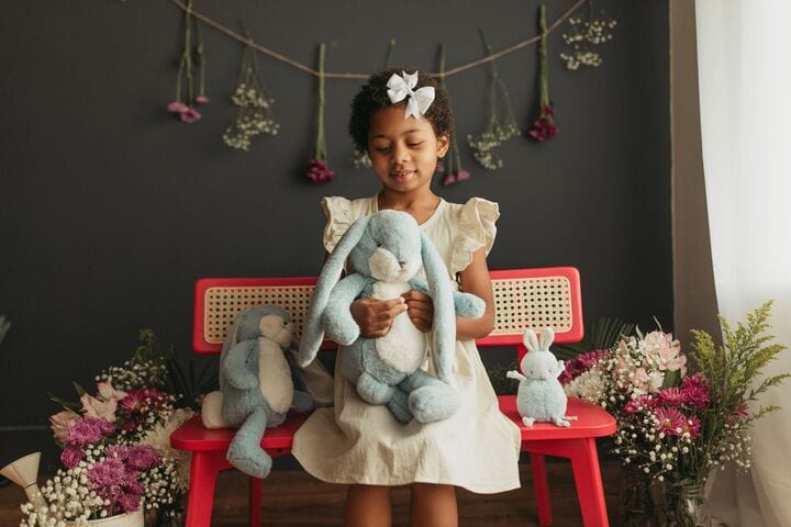 Bunnies by the Bay Bunnies By The Bay Sweet Floppy Nibble 16" Bunny, Maui Blue - Little Miss Muffin Children & Home