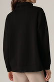 Before You Collection Mock Neck Pullover with Side Zipper