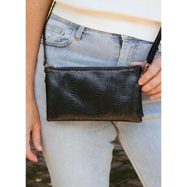 Caroline Hill Caroline Hill Liz Custom Collection Crossbody Bag - Embossed Vegan Snake - Little Miss Muffin Children & Home