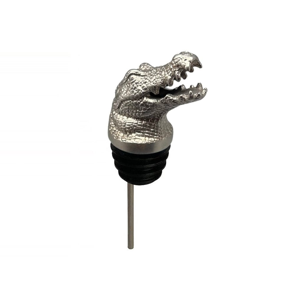 Stainless Steel Carved Alligator Wine Pourer - Aerator