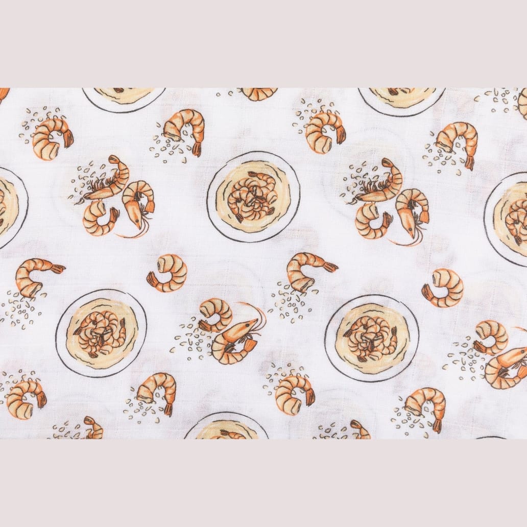 Shrimp 'N' Grits Swaddle Blanket