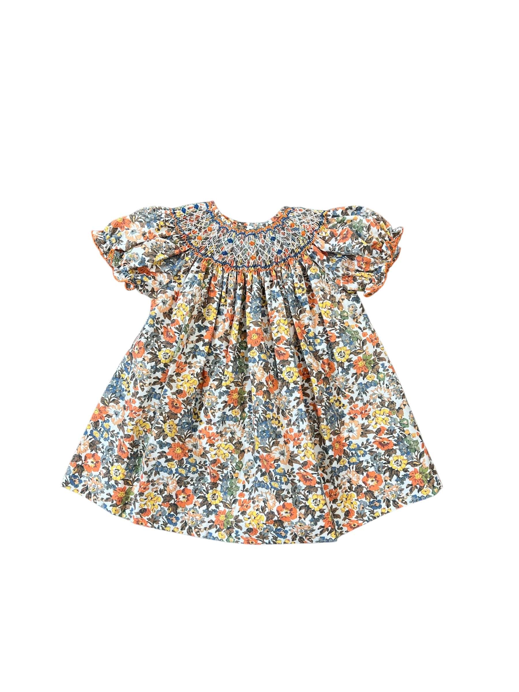 Lulu Bebe Lulu Bebe Floral Smocked Bishop - Little Miss Muffin Children & Home