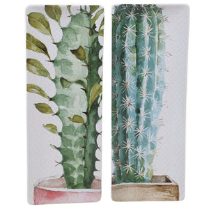 Certified International Cactus Verde Rectangular Platter 16"x6", Available in 2 Styles