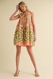 &merci Exclusive Print Mini Dress with Pleating - Little Miss Muffin Children & Home