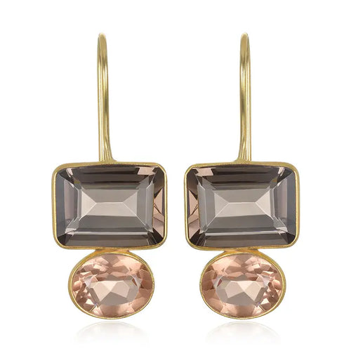 Valencia Smoky & Champagne Gold Earring