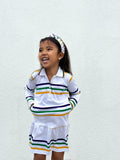 Mardi Gras Creations White Infinity Youth Dress