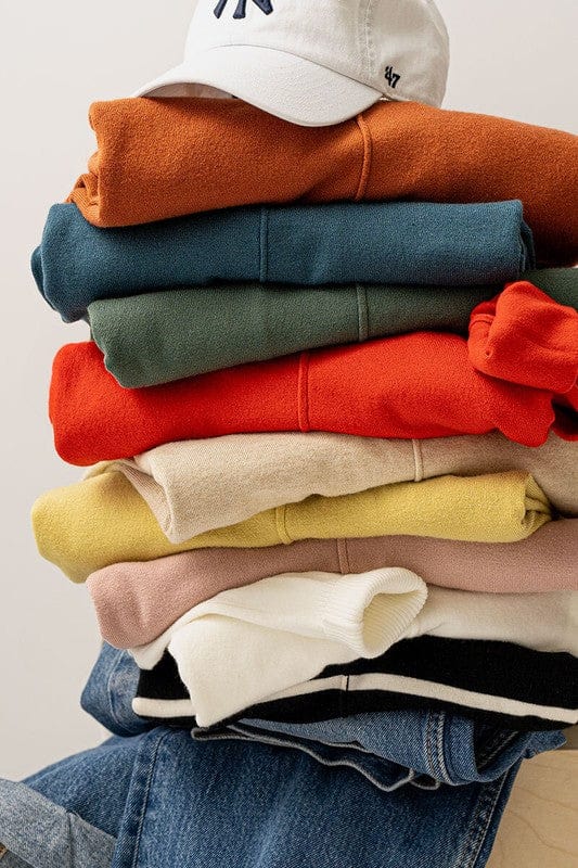 Urban Daizy Urban Daizy High-Low V-Neck Tunic Sweater in Olive - Little Miss Muffin Children & Home