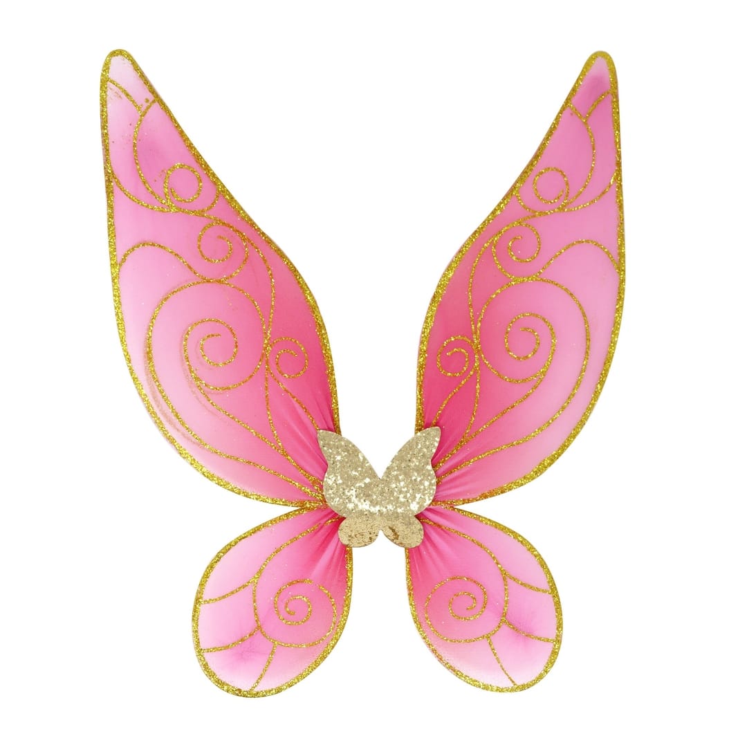 Pink Poppy Butterfly Ballet Pink & Gold Sparkle Wire Wings