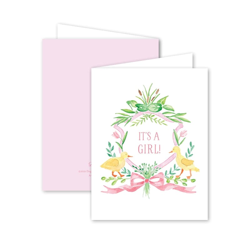 Dogwood Hill Dogwood Hill Little Duckling Pink Card - Little Miss Muffin Children & Home