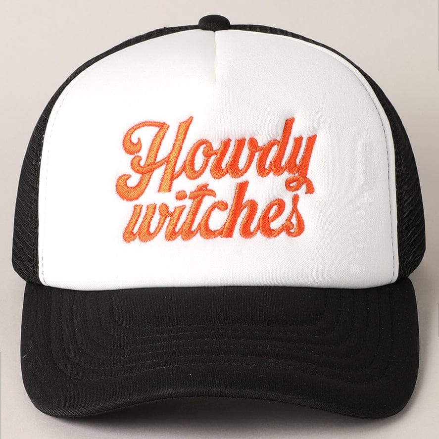 Fashion City Howdy Witches Embroidered Mesh Back Trucker Hat - Little Miss Muffin Children & Home