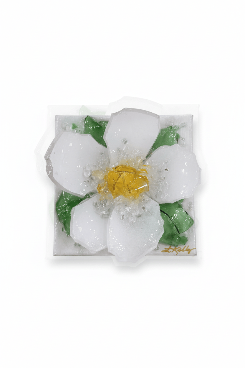 Magnolia on Wood Canvas