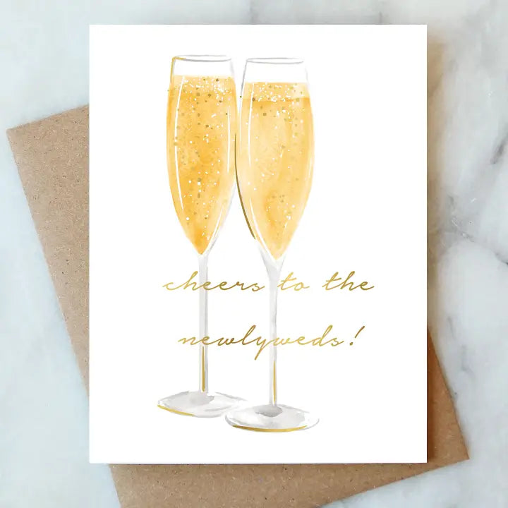 Newlyweds Cheers Greeting Wedding Card