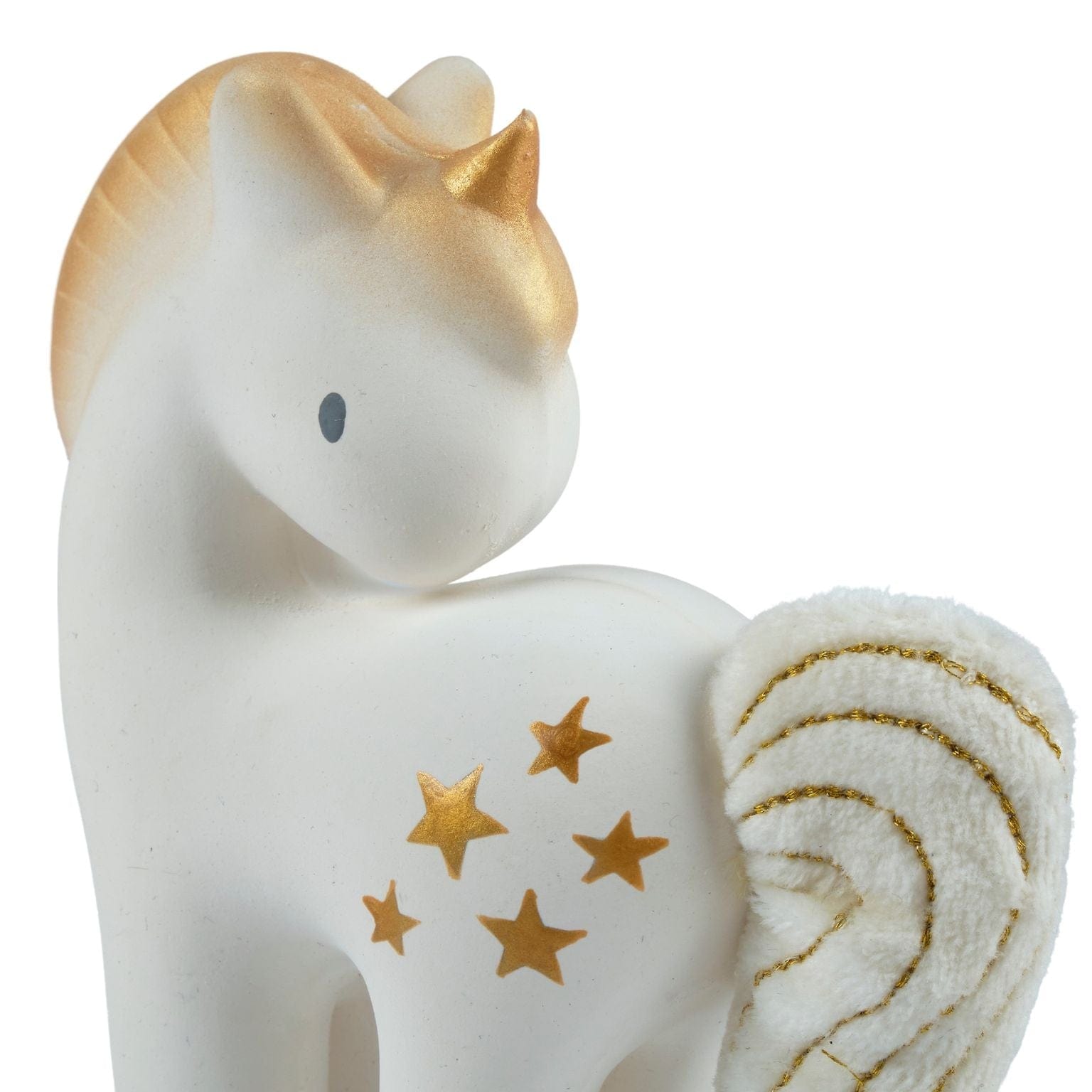 Tikiri Toys Tikiri Toys Shining Star Unicorn Natural Rubber Rattle with Crinkle Tail - Little Miss Muffin Children & Home