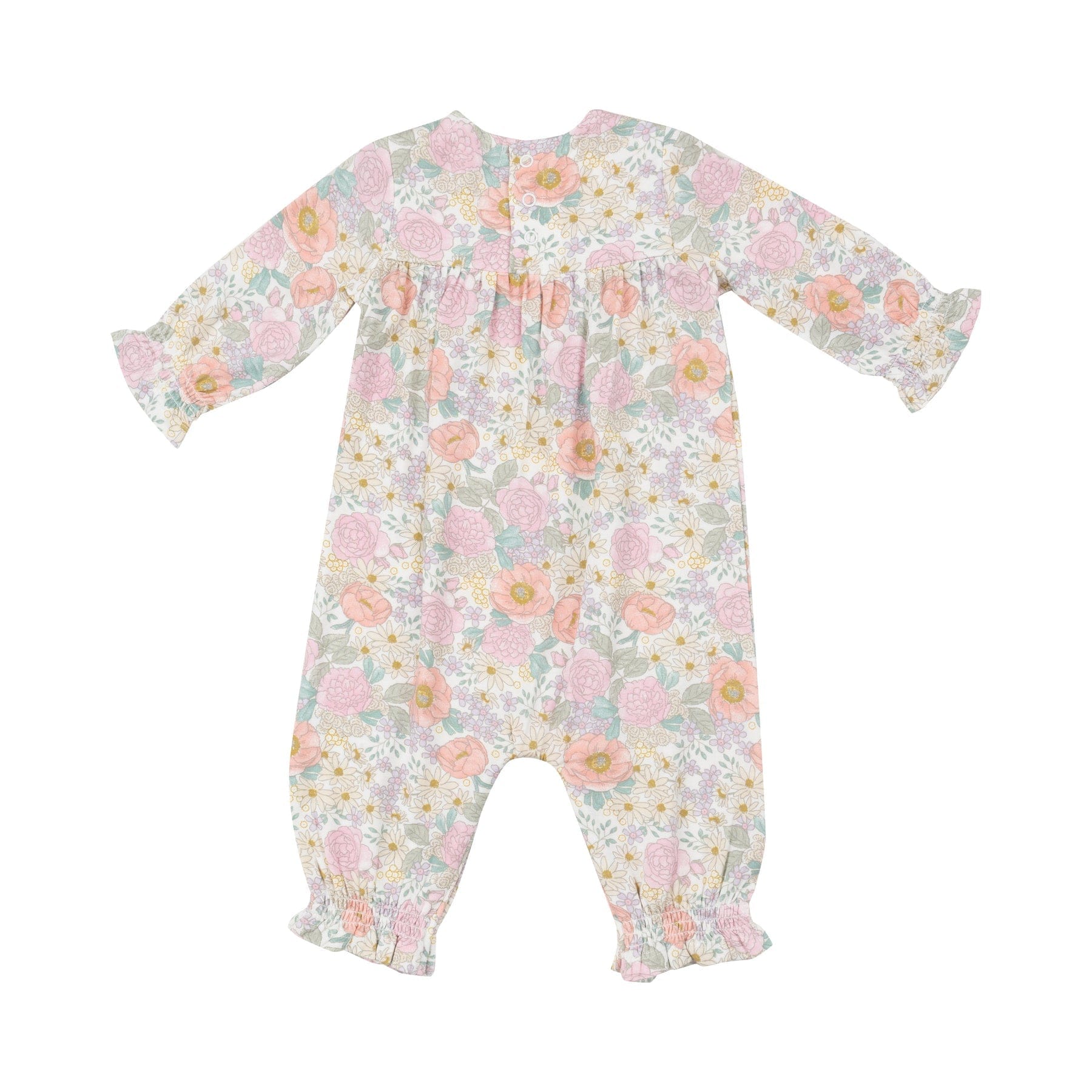 Angel Dear Angel Dear Peonies and Roses Smocked Romper - Little Miss Muffin Children & Home