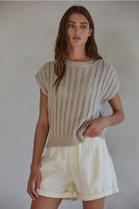 By Together By Together Short Sleeve Knit Sweater - Little Miss Muffin Children & Home