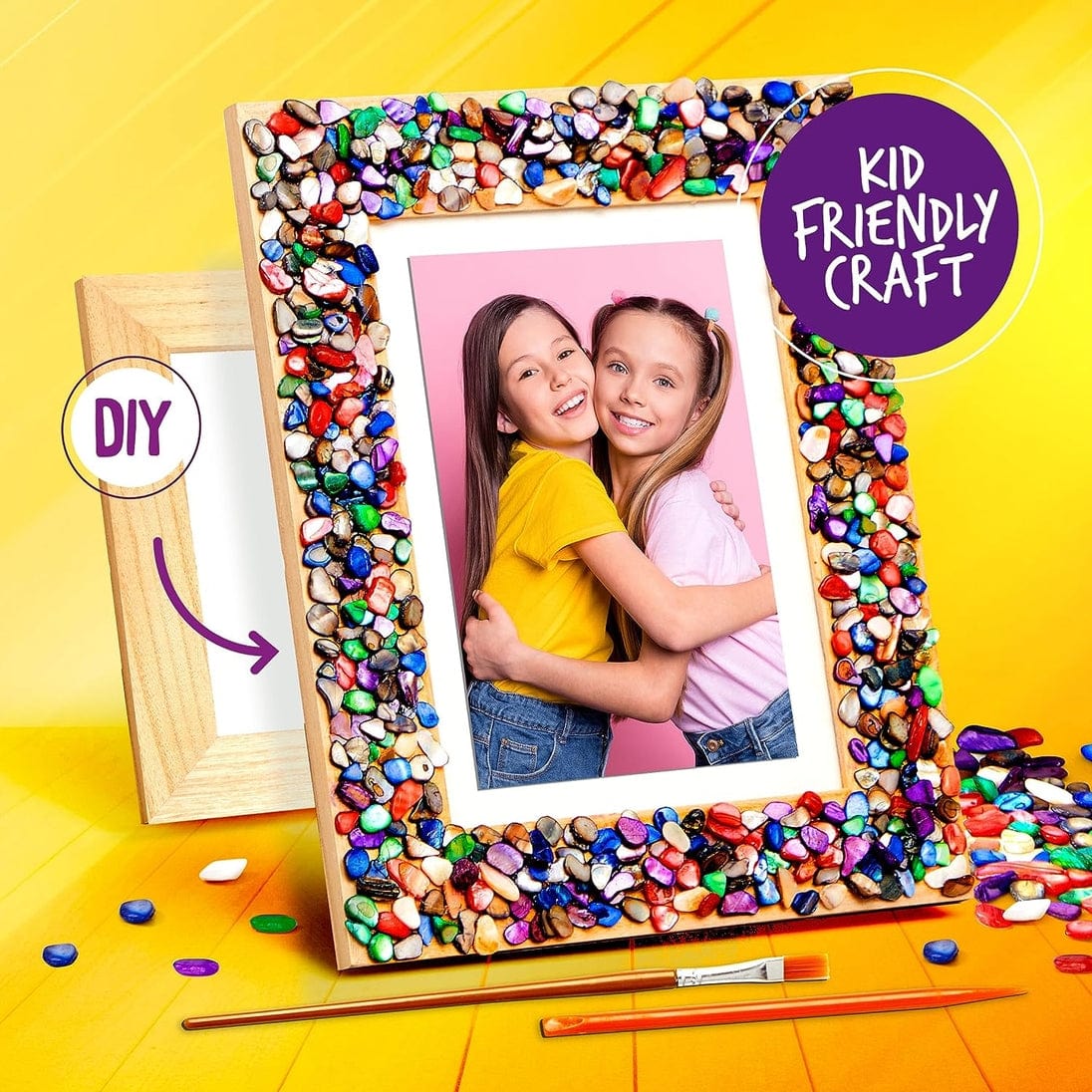 Dan&Darci DIY Mosaic Picture Frame Kit for Kids - Little Miss Muffin Children & Home